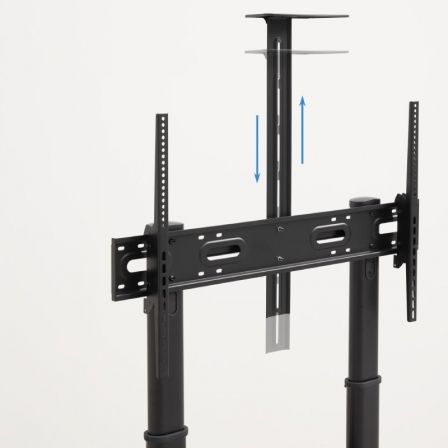 Tooq Narnia FS20500M-B Soporte de Suelo con Ruedas, Armario y Bandeja para Pantallas 60-100 pulgadas